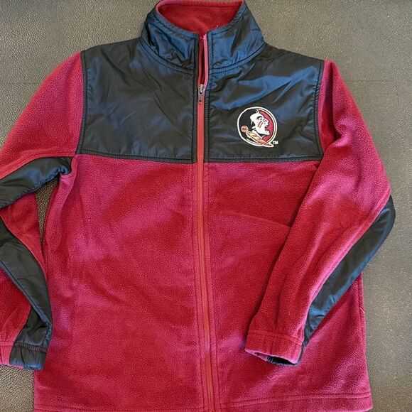 Rivalry Threads 91 Burgundy and Black Fleece Jacket Seminole State Logo size M-8 - Picture 1 of 8